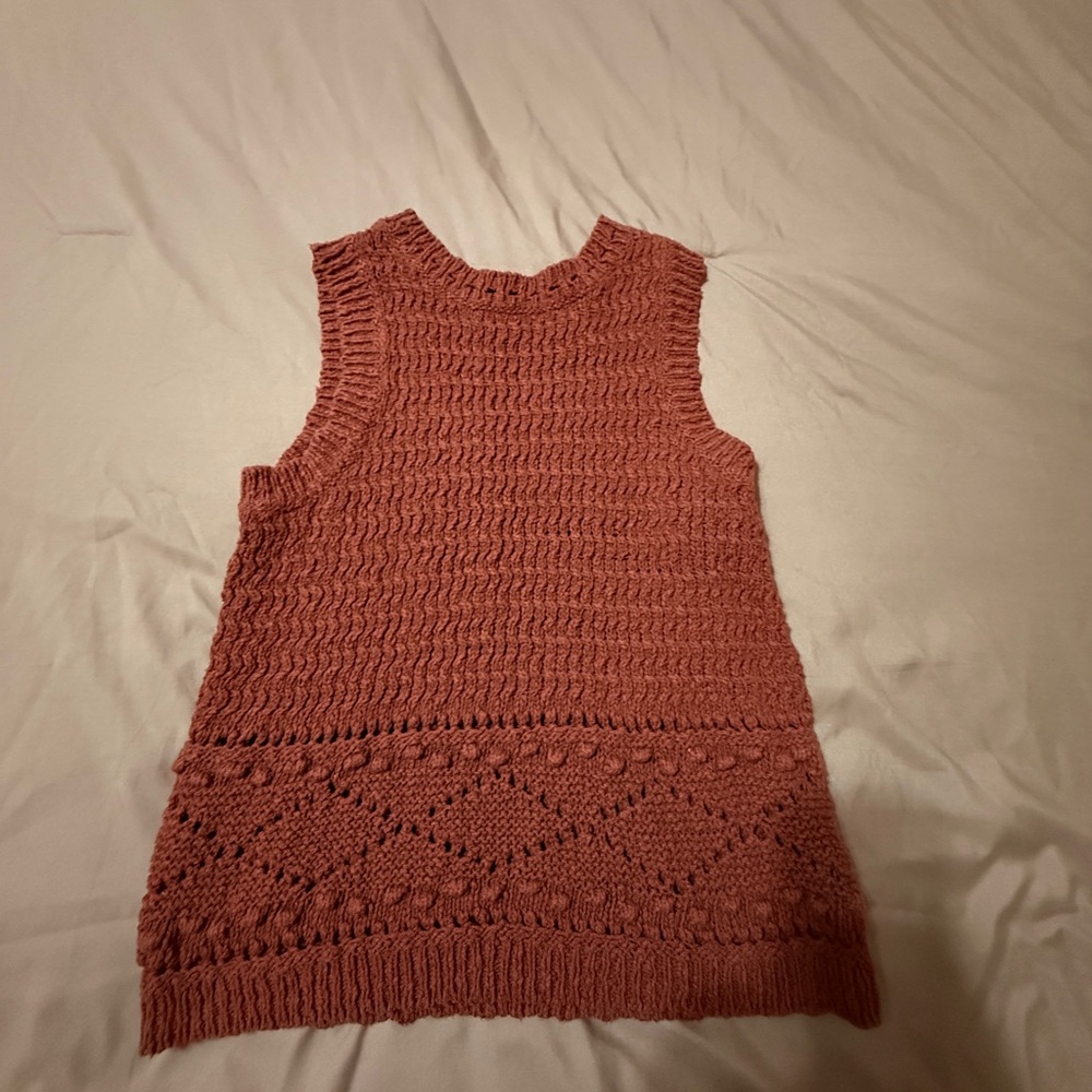 & Other Stories Rust Sleeveless Knit Top